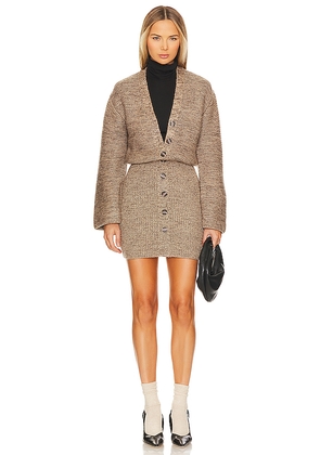 L'Academie Nilsa Dress in Brown. Size M. Also in S, XS.