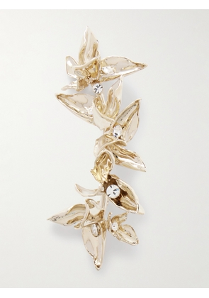 Erdem - Flower Gold-tone Crystal Brooch - One size