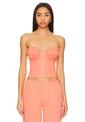 Lovers and Friends x Anja DujakoviÄ Bruna Bustier Top in Orange. Size M. Also in XXS, S, XL.