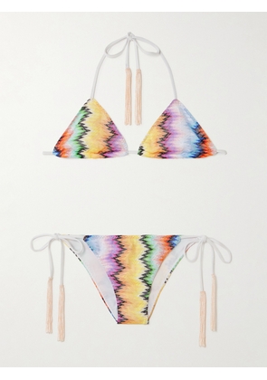 Missoni - Mare Fringed Striped Crochet-knit Triangle Bikini - Multi - IT36,IT38,IT40,IT42,IT44,IT46,IT48