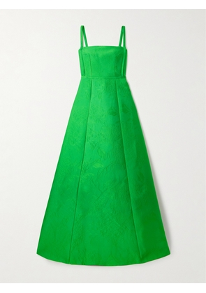 Emilia Wickstead - Mathilde Pleated Cloqué Gown - Green - UK 4,UK 6,UK 8,UK 10,UK 12,UK 14