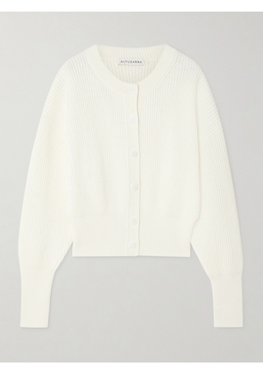 Altuzarra - Cliff Ribbed Cotton Cardigan - White - x small,small,medium,large,x large
