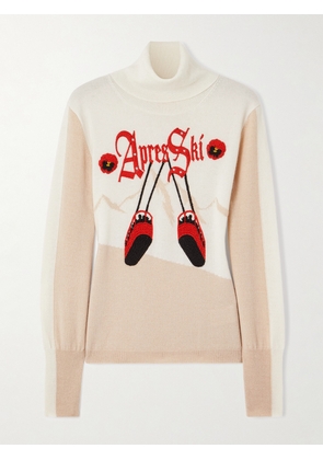We Norwegians - + Markarian Aprés Ski Embroidered Jacquard-knit Wool And Cashmere-blend Turtleneck Sweater - Cream - x small,small,medium,large