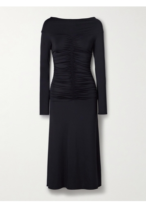Altuzarra - Callie Ruched Stretch-jersey Midi Dress - Blue - FR 34,FR 36,FR 38,FR 40,FR 42,FR 44,FR 46