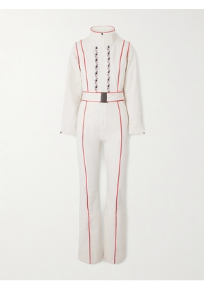 We Norwegians - + Markarian Belted Embroidered Ski Suit - Cream - x small,small,medium,large