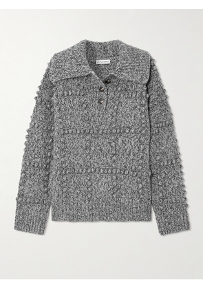 Altuzarra - Mitch Textured Merino Wool Polo Sweater - Gray - x small,small,medium,large,x large