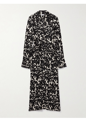 Altuzarra - Claudia Ruched Printed Crepe-jersey Midi Dress - Black - FR 34,FR 36,FR 38,FR 40,FR 42,FR 44,FR 46