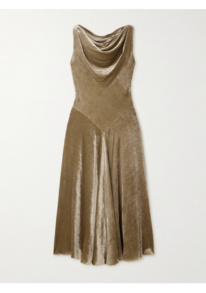 Altuzarra - Drina Stretch-velvet Midi Dress - Green - FR 34,FR 36,FR 38,FR 40,FR 42,FR 44,FR 46