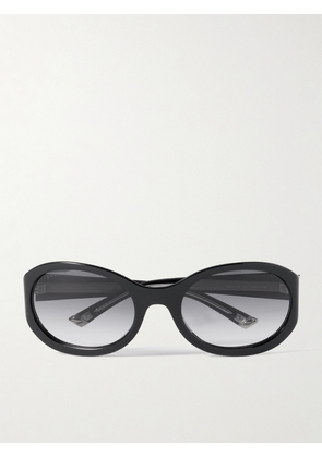 GUCCI EYEWEAR - Round-frame Acetate Sunglasses - Black - One size