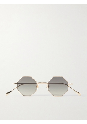 GUCCI EYEWEAR - Hexagon-frame Gold-tone Sunglasses - One size