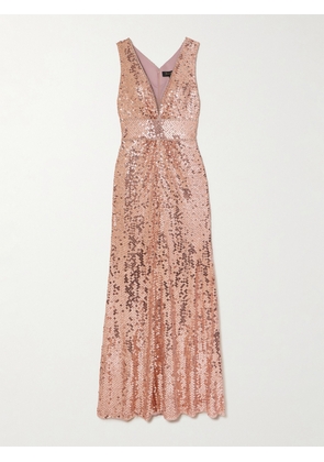 Jenny Packham - Supernova Embellished Sequined Tulle Gown - Pink - UK 6,UK 8,UK 10,UK 12,UK 14,UK 16,UK 18
