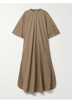 STAUD - Enzo Stretch-cotton Poplin Maxi Shirt Dress - Neutrals - XS/S,M/L