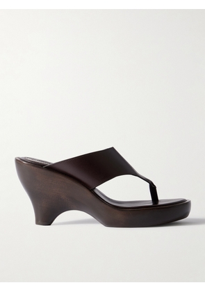 Zimmermann - Wild Wedge Leather Platform Sandals - Brown - FR36,FR37,FR38,FR39,FR40,FR41