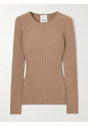 Allude - Ribbed Cashmere Sweater - Brown - x small,small,medium,large,x large