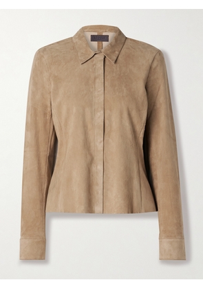 STOULS - Sanda Suede Shirt - Neutrals - xx small,x small,small,medium,large,x large