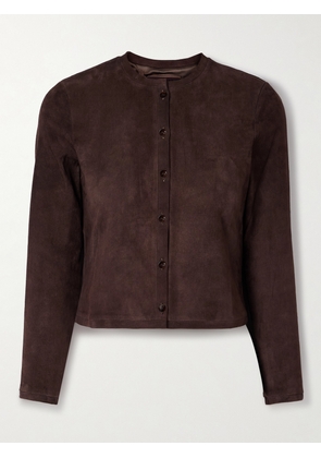 STOULS - Astrid Suede Cardigan - Brown - xx small,x small,small,medium,large,x large