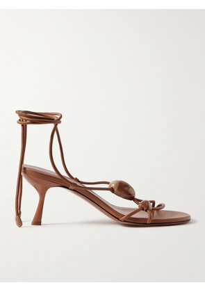 Zimmermann - Gleam Embellished Leather Sandals - Brown - FR37,FR38,FR39,FR40,FR41