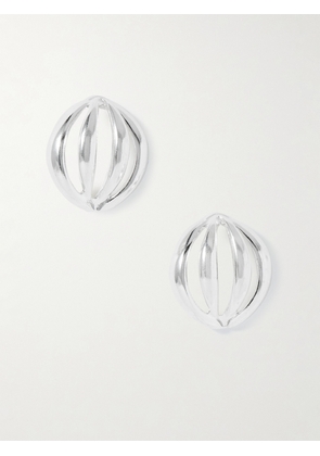 YSSO - Flower Bud Medium Sterling Silver Earrings - One size