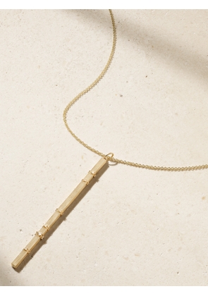 Sydney Evan - Fluted Bar 14-karat Gold Diamond Necklace - One size