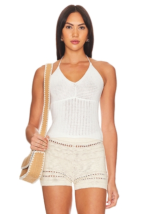 MORE TO COME Rosalba Top in White. Size L. Also in M.