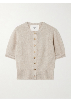 Arch4 - Rome Cropped Organic Cashmere And Silk-blend Cardigan - Neutrals - x small,small,medium,large,x large