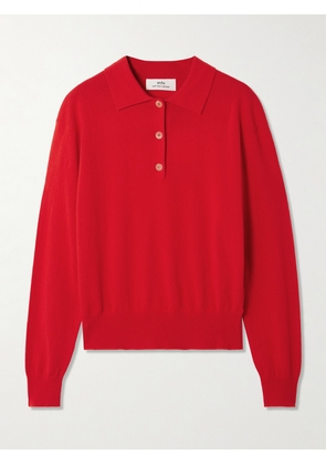 Arch4 - Hamilton Organic Cashmere Polo Shirt - Red - x small,small,medium,large,x large