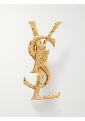 SAINT LAURENT - Cassandre Hammered Gold-tone Single Clip Earring - One size