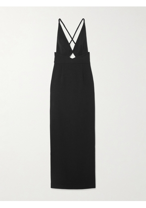 Solace London - Milly Cutout Crepe Gown - Black - UK 4,UK 6,UK 8,UK 10,UK 12,UK 14,UK 16