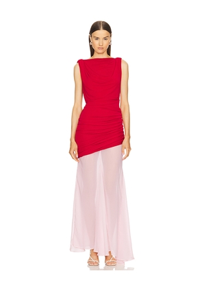 L'Academie by Marianna Enoa Midi Dress in Red. Size L. Also in S, M, XL.