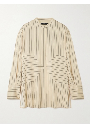 Joseph - Athena Striped Silk-blend Satin Shirt - Neutrals - FR 34,FR 36,FR 38,FR 40,FR 42,FR 44