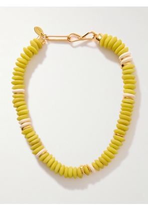 Lizzie Fortunato - Laguna Gold-plated Beaded Necklace - Yellow - One size