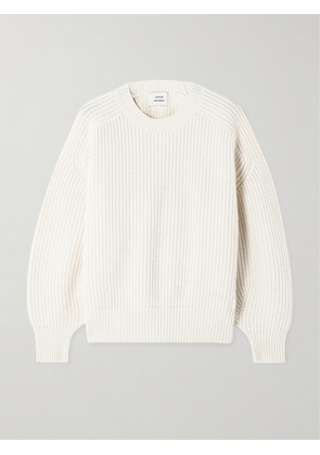 Loulou de Saison - Nauru Ribbed Cashmere Sweater - Ivory - x small,small,medium,large,x large