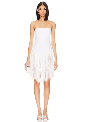 Norma Kamali x REVOLVE Fringe Dress in White. Size M. Also in S.