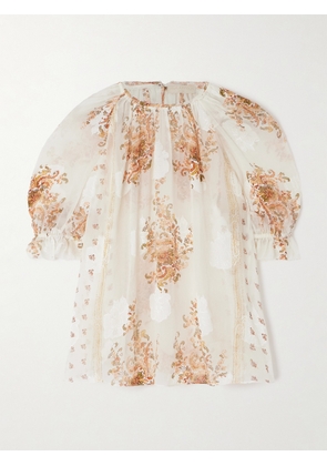 Ulla Johnson - Pippa Floral-print Silk-blend Crepon Jacquard Blouse - Cream - US00,US0,US2,US4,US6,US8,US10,US12,US14,US16