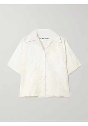 ALIX OF BOHEMIA - Stevie Embroidered Cotton Shirt - Cream - x small,small,medium,large,x large