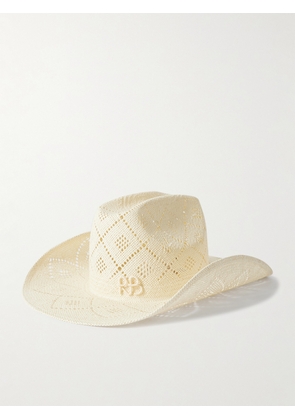Ruslan Baginskiy - Cowboy Embroidered Straw Hat - Ivory - XS,S,M,L