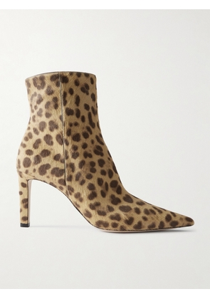 Jimmy Choo - Frankie 85 Leopard-print Pony Hair Ankle Boots - Animal print - IT36,IT36.5,IT37,IT37.5,IT38,IT38.5,IT39,IT39.5,IT40,IT40.5,IT41,IT41.5,IT42