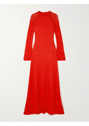 ESCVDO - Cumbre Open-back Cotton Maxi Dress - Red - x small,small,medium,large,x large