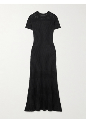 ESCVDO - Pallay Open-knit Cotton Maxi Dress - Black - x small,small,medium,large,x large