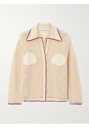ALIX OF BOHEMIA - Emery Nautilus Scalloped Crocheted Cotton Shirt - Cream - x small,small,medium,large,x large