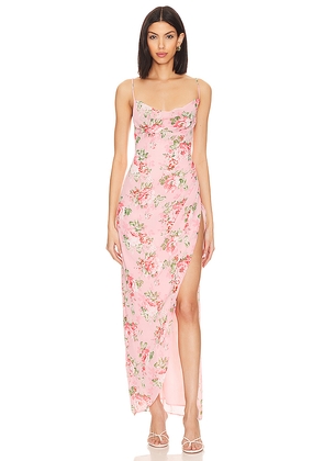 MORE TO COME Catalina Wrap Maxi Dress in Pink. Size L. Also in S, XS.