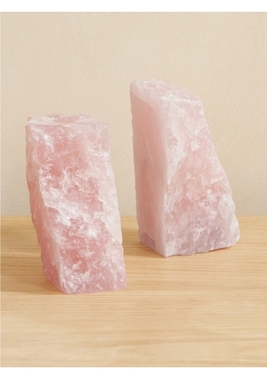 JIA JIA - Rose Quartz Bookends - Pink - One size
