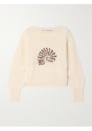 ALIX OF BOHEMIA - Leigh Jacquard-knit Cotton Sweater - Cream - x small,small,medium,large,x large
