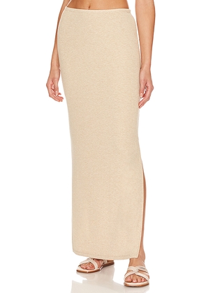 LNA Steph Rib Skirt in Tan. Size L. Also in M, XL.