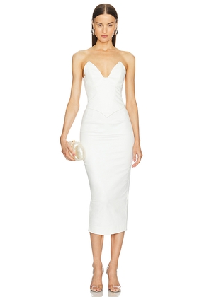 Michael Costello x REVOLVE Zosia Midi Dress in Ivory. Size L. Also in XS, S, M.