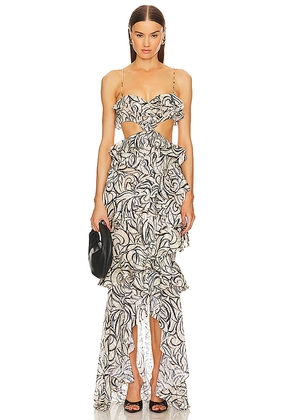 Michael Costello x REVOLVE Abby Gown in Black,White. Size M. Also in XL.