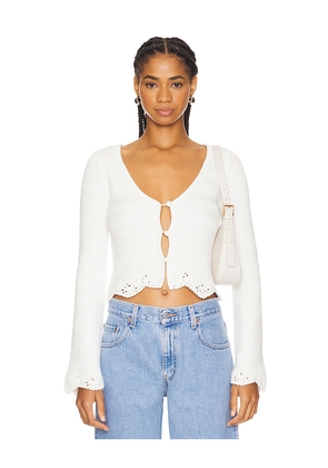 LPA Heidi Cardigan in White. Size L. Also in XL.