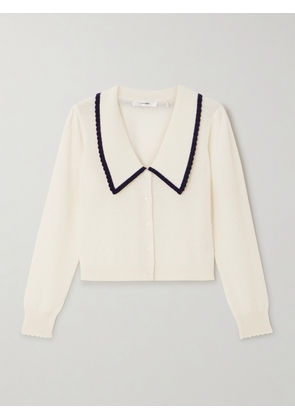 FRAME - Cropped Cashmere Cardigan - Cream - x small,small,medium,large,x large