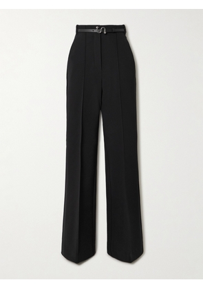 Sportmax - Texas Belted Stretch-jersey Flared Pants - Black - x small,small,medium,large,x large