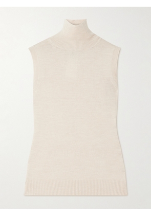Sportmax - Vertigo Wool Turtleneck Tank - Ivory - x small,small,medium,large,x large